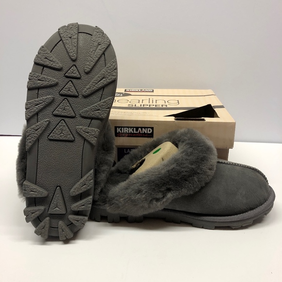 New Women's  Kirkland Shearling Slippers Gray - Picture 3 of 3